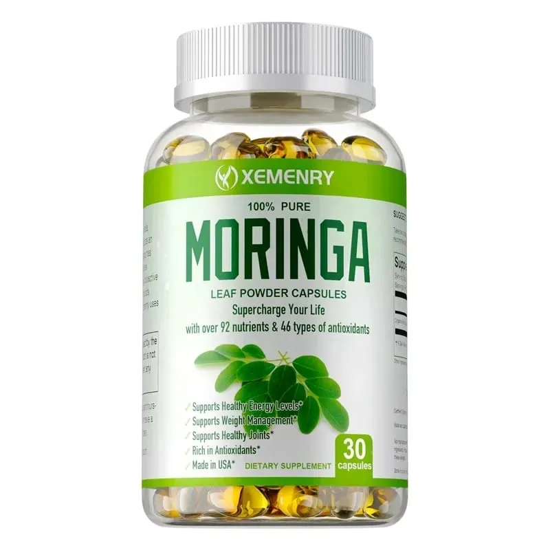 Organic Moringa Capsules - Strengthen The Immune System Promote Metabolism Enhance Energy Help Detoxification Anti-oxidation