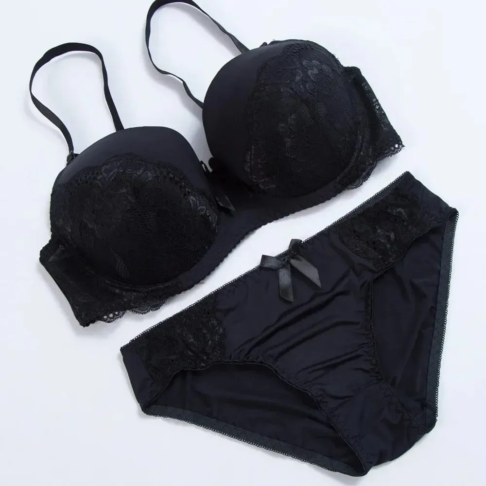 MOM Lady Lace Push Up BraS Sets 32/70 34/75 36/80 38/85 40/90 42/95 C D E F G Cup Underwear Panties Women Sexy Lingerie Bra B04 — image 6