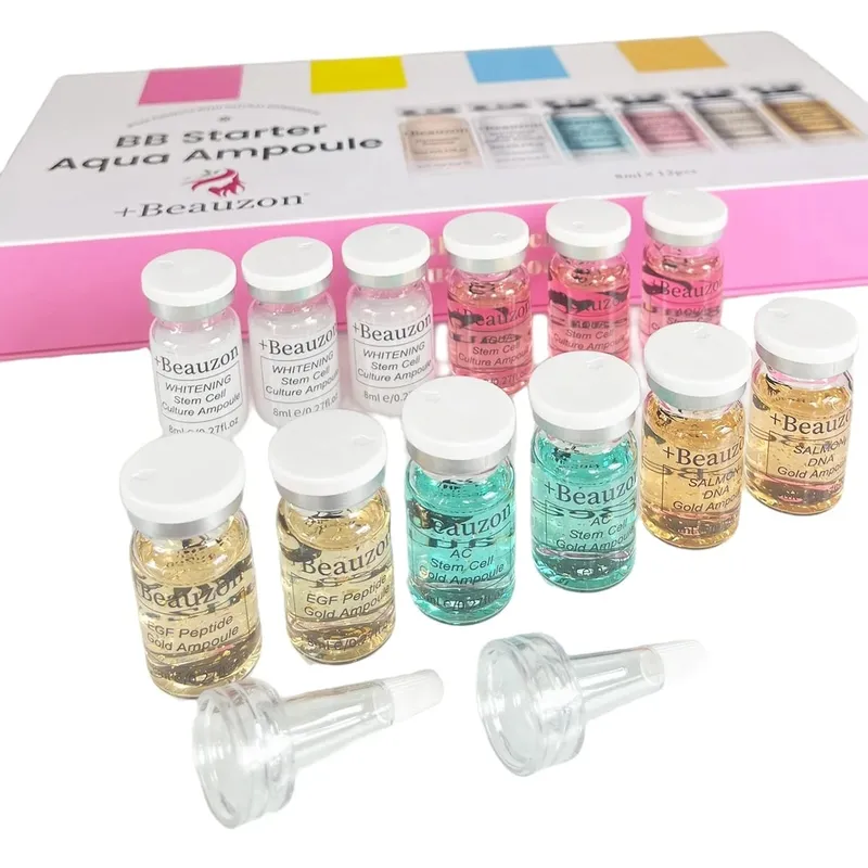 8ml BB Cream Asid Hyaluronik Serum Cahaya Muka Ampul Pati Peptida Alas Pelembap Penjagaan Peremajaan Kulit Beauzon — image 13