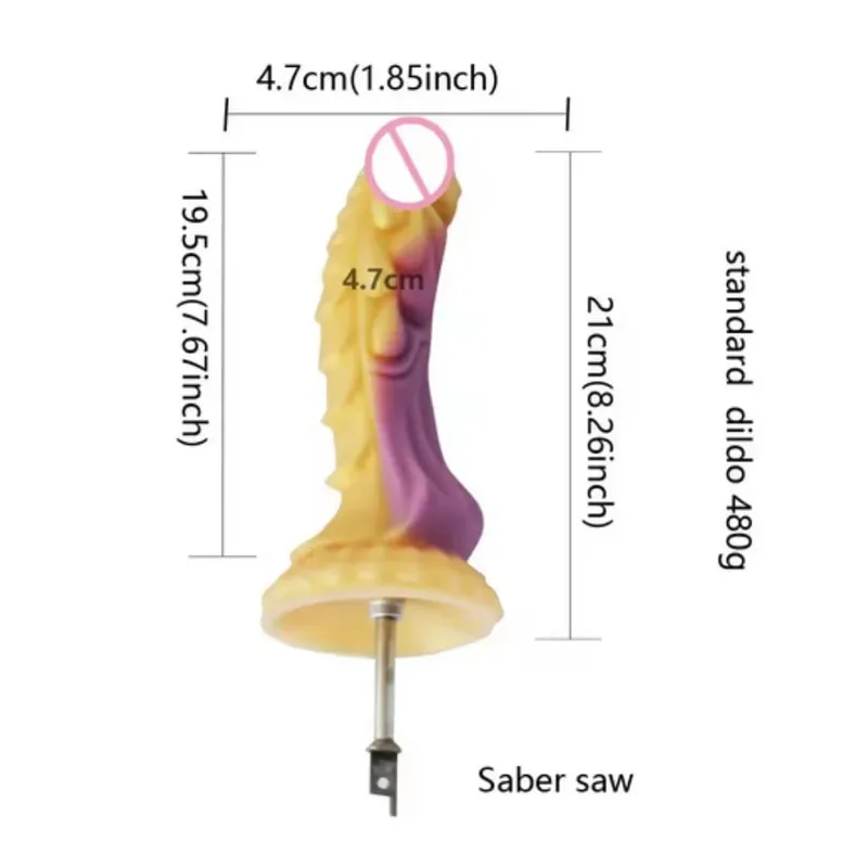 Saber Jigsaw Reciprocating Saw Besar Silikon Dildo Reciprocating Saw 3XLR VAC-U-LOCK Adaptor Lampiran Mesin Seks — image 23