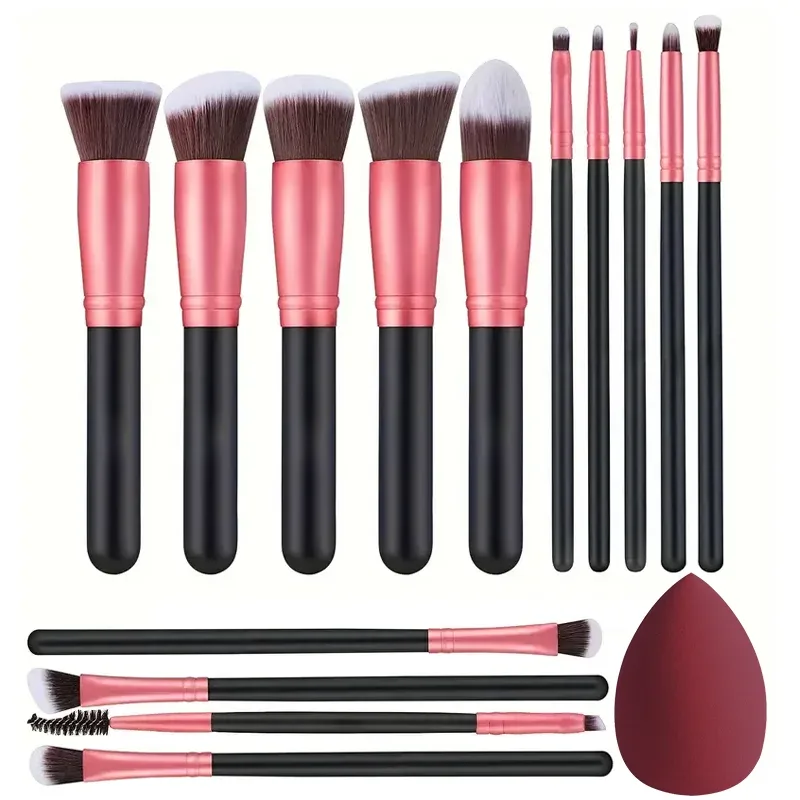 Professiona 14PCS Makeup Brushes Set Soft Fluffy Foundation Blush Powder Eyeshadow Kabuki Blending Female Cosmetics Beauty Tool — image 6