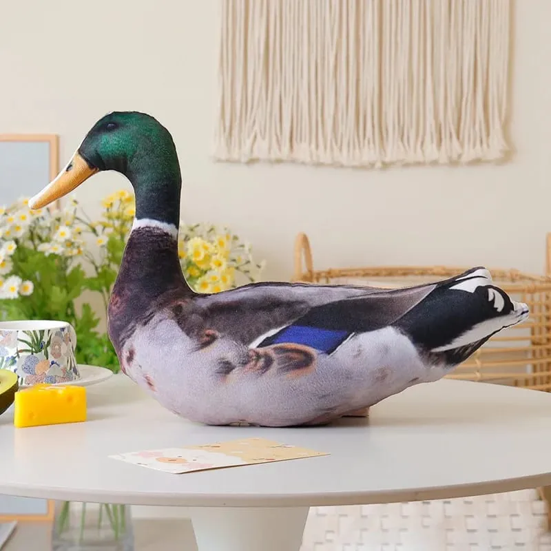 Simulation 3D Printed Animal Pillow Lifelike Parrot Goose Duck Pigeon Pheasant Cock Stuffed Doll Cute Cushion Toys Home Decor — image 12