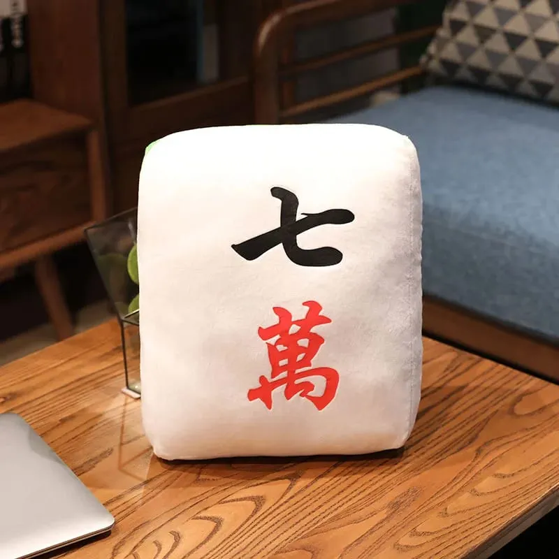Hot 1pc Creative Mahjong Pillow Cushion Chinese Plush Toy Car Chair Backrest Mahjong Dice Funny Nap Pillow Sofa Home Decor Gift — image 13