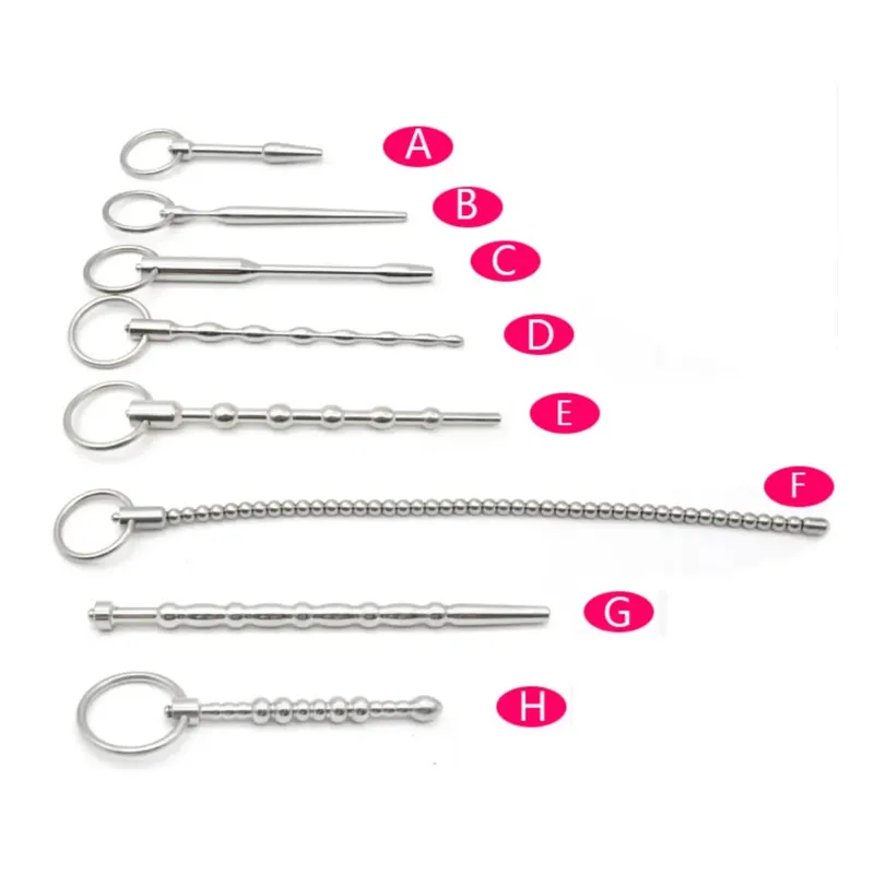 Stainless Steel E-stim Male Uretha Dilator Plug Sounds Penis Beads Plug Threaded Stimulator Ejaculation Sex Toy for Men Gay — image 10