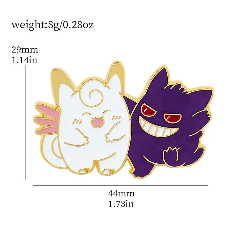 Gengar Cartoon Brooches Anime Enamel Lapel Pins for Backpack Accessories Fans Collection Brooches Jewelry Gift — image 17