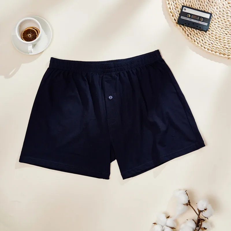 3PCS Cotton Soft Aloe Pants Breathable Comfortable Men's Underwear Home Leisure Loose Men's Panties Soft Seamless Boxer Briefs