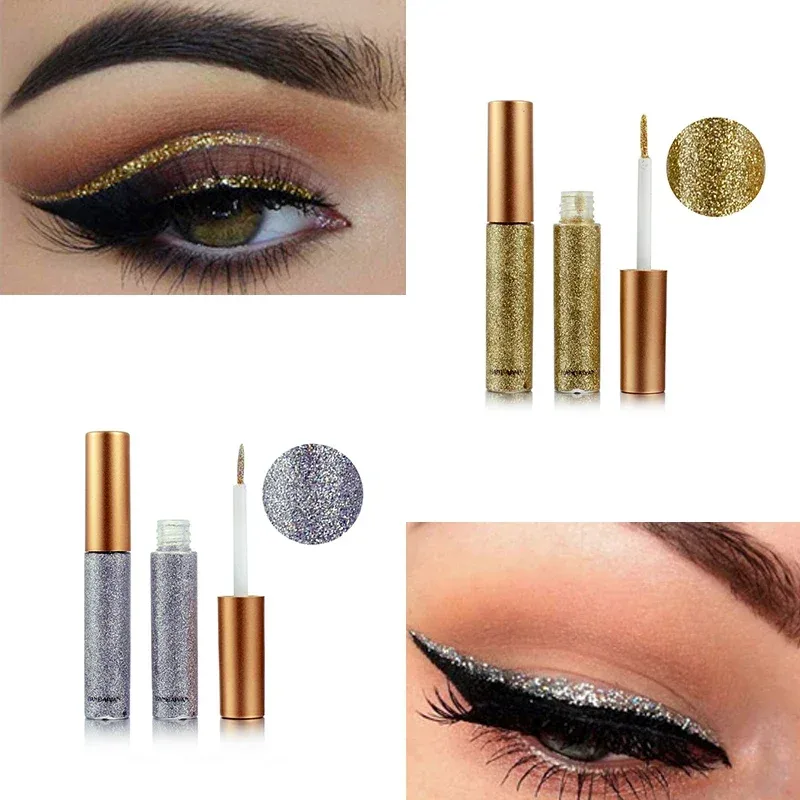 1pcs New Sexy Shining Glitter Liquid Eyeliner Pencil Diamond Shimmer Eye Liner Rose Gold Color Eyeliner Makeup for Eye Cosmetics — image 3