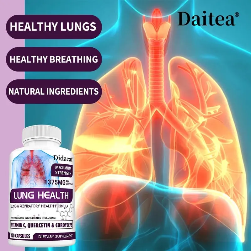 Detox & Cleanse Paru-Paru - Mendukung Kesehatan Bronkial dan Pernafasan Meredakan Sesak Nafas Meningkatkan Kekebalan Tubuh - 120 Kapsul — image 1