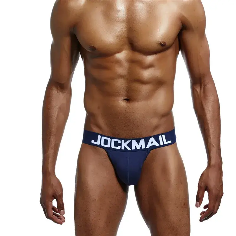6PCS/Lot Fashion Breathable Cotton Mens Jockstrap Underpants G String Thongs Men Underwear Lingeries for Gay Calzoncillo Hombre — image 5