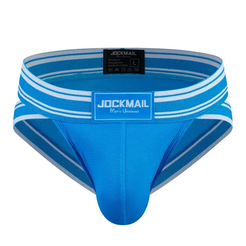 Jockmail Sexy Underwear Men Briefs Male Panties Pouch String Bikini Hombre Slips Cuecas Lingerie Erotic Underpants Summer Mesh — image 8