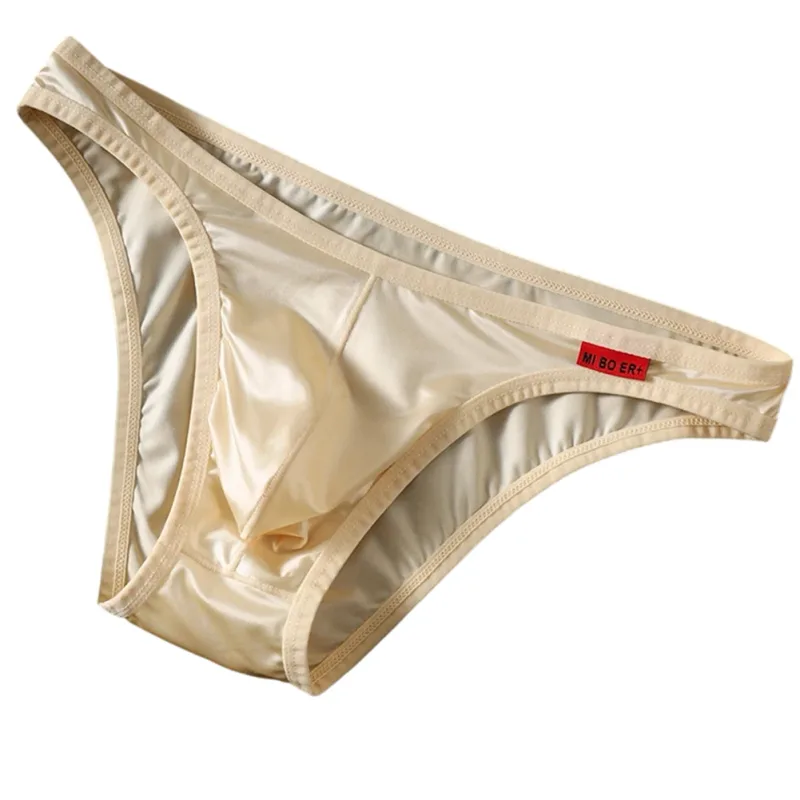 Männer Satin-wie Bikini Eis Seide Stretch Kurze Beutel Dessous Atmungsaktive Höschen Nahtlose Unterwäsche Unterhosen Japanische Tangas — image 2
