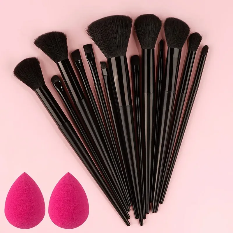 10/14Pcs Makeup Brushes Set EyeShadow Foundation Women Cosmetic Loose Powder Blush Super Soft Blending Make Up Brush Beauty Tool — image 34