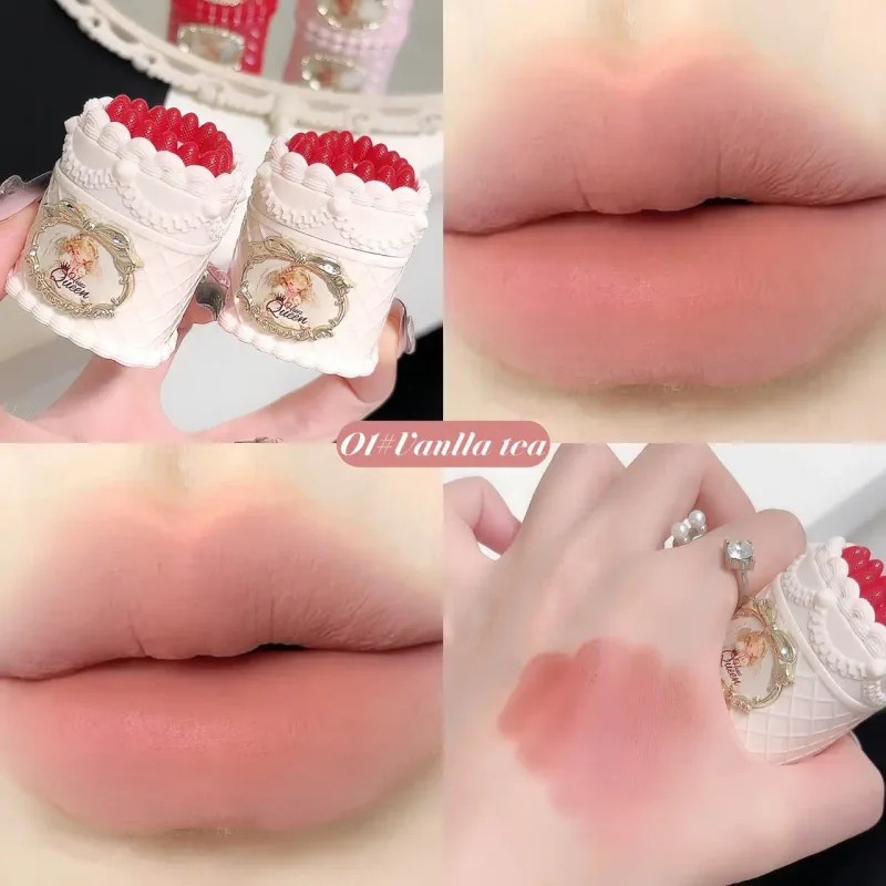 Cake Decor Velvet Lip Mud Matte Finish Non-stick Cup Long Lasting Lipstick for Daily & Party Makeup — image 10