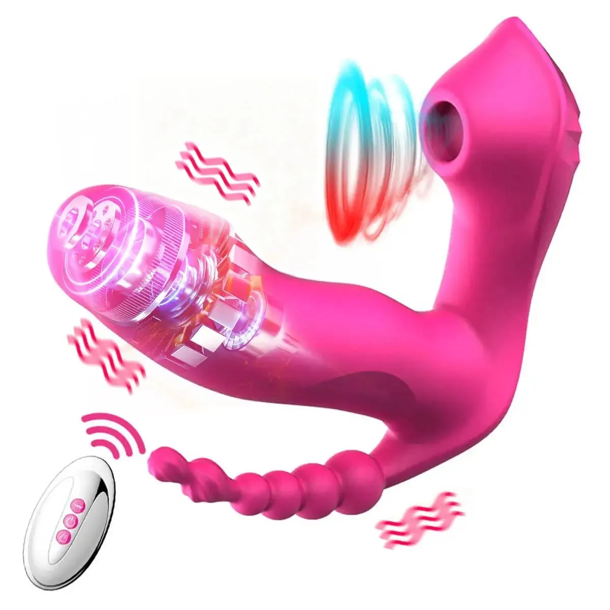 Powerful Sucking Vibrator Female Anal Bead Wireless Remote Control Clitoris Stimulator Vagina Massager Adult Sex Toys for Women — image 1
