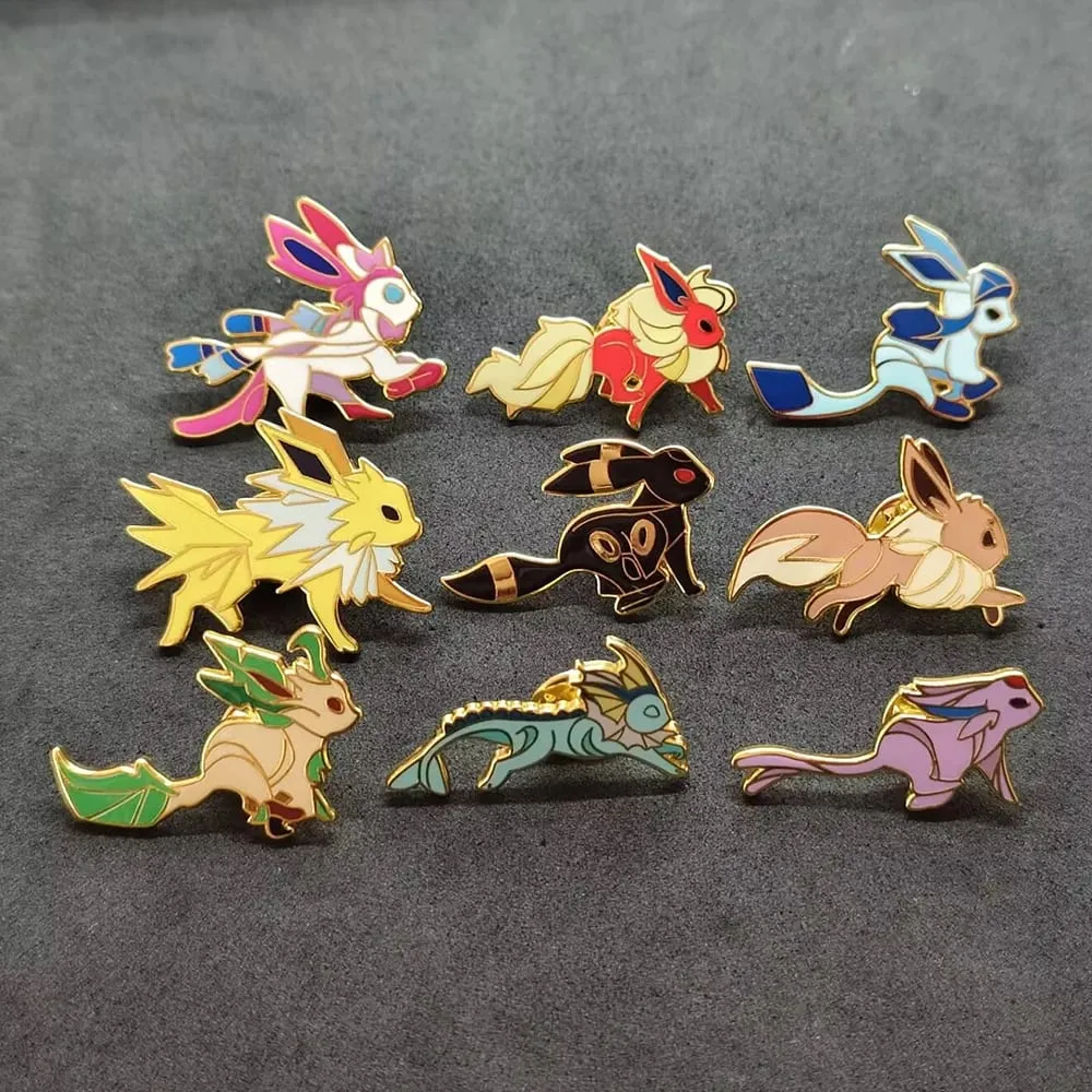 Pokemon Eevee Pikachu Enamel Pin Lapel Pins for Backpacks Cartoon Badges Cute Brooch for Clothes Jewelry Gifts for Friends — image 4
