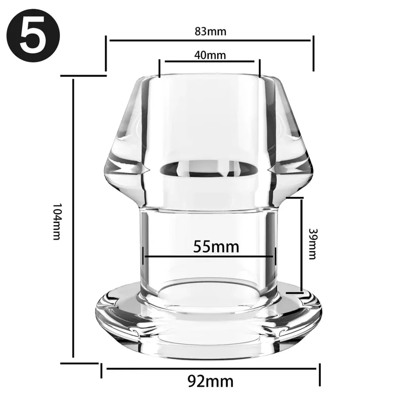 Hollow Vaginal Peephole Vaginal Peephole Anal Plug Vaginal Dilation Anal Dilation BDSM Enema Sex Toy Butt Plug for Men Women — image 9