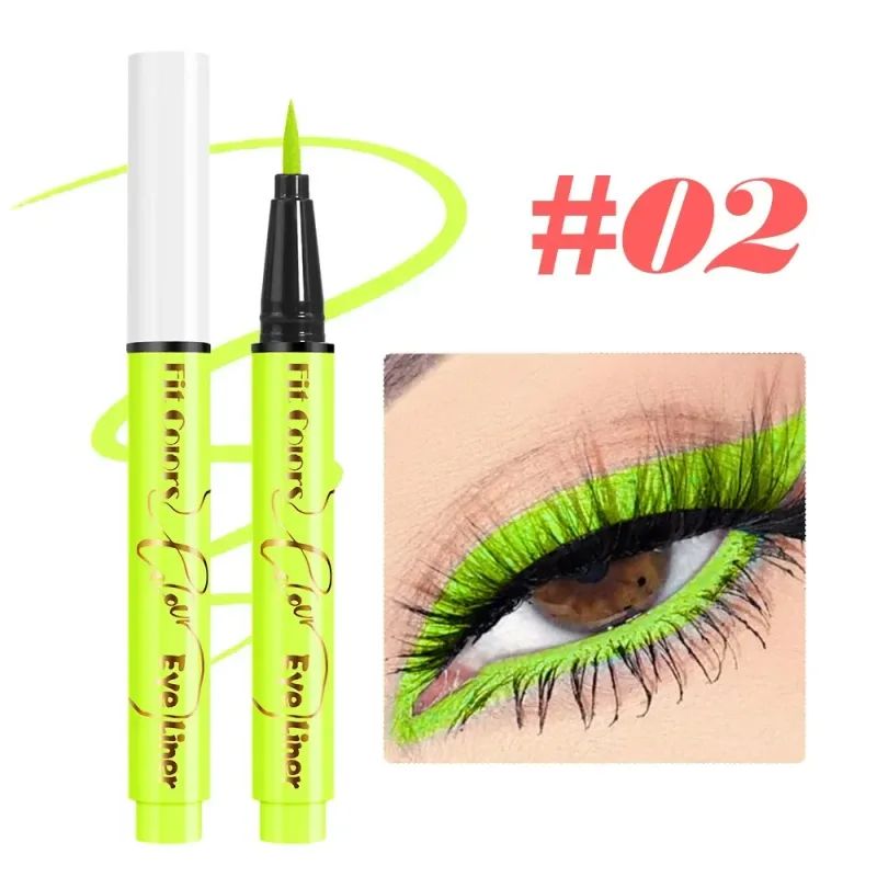 UV Fluorescent Glow Liquid Eyeliner Pen Waterproof Face Color Paint Neon Colorful Halloween Christmas Party Art Stage Eye Makeup — image 10
