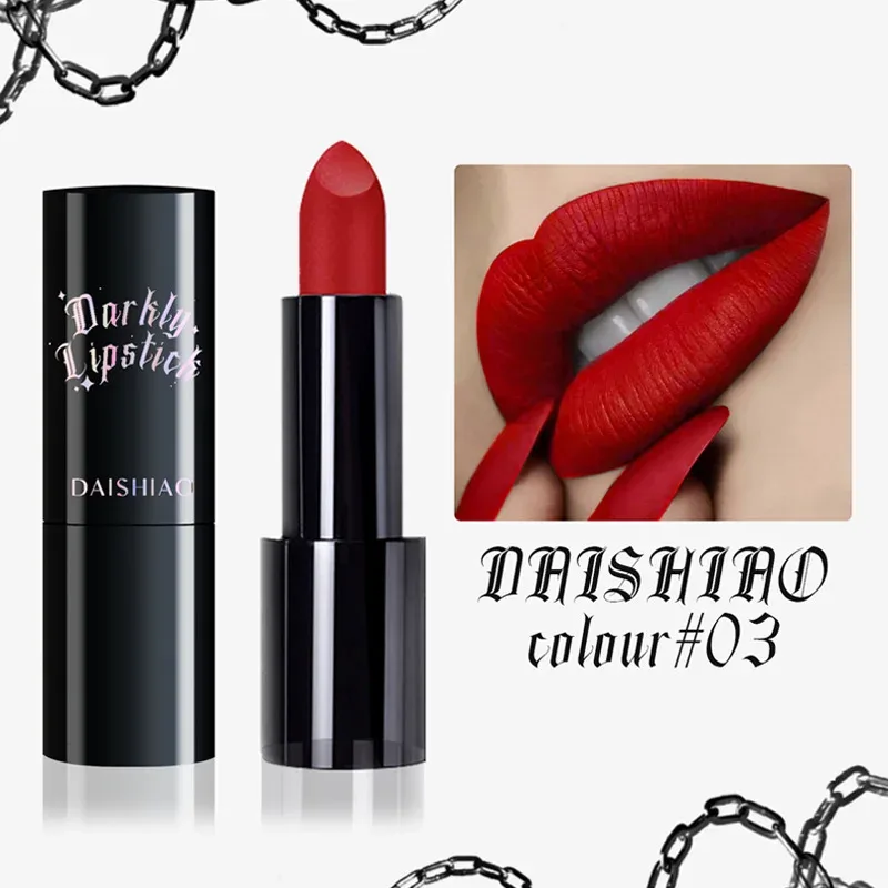 Rossetto Halloween Dark Night Rossetto opaco nero viola scuro impermeabile e di lunga durata Cosmetici per labbra — image 10