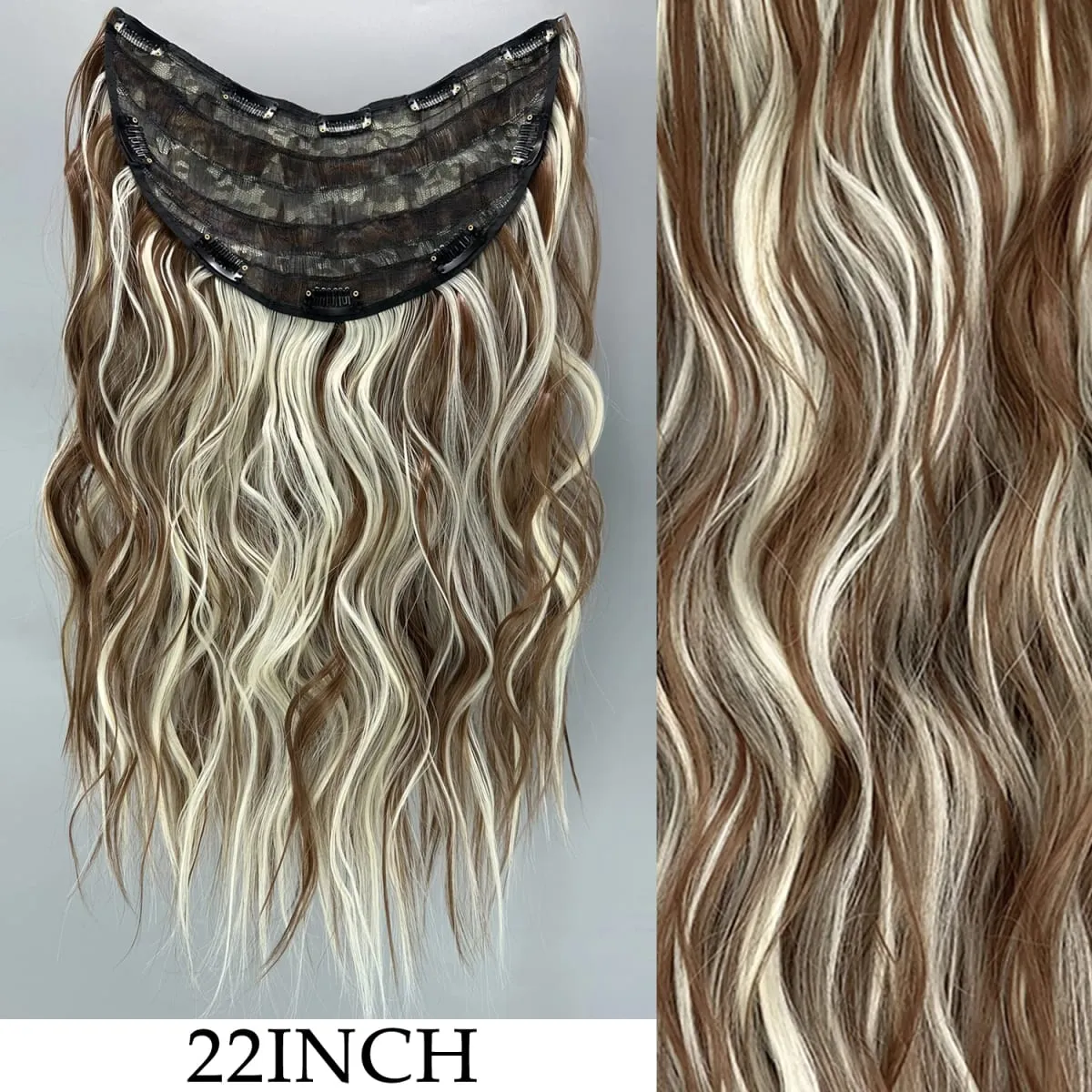 Long Straight Hairstyle 16 Clips 7Pcs/Set Hair Extensions Natural Synthetic Blonde Black Hairpieces Heat Resistant For Women — image 14