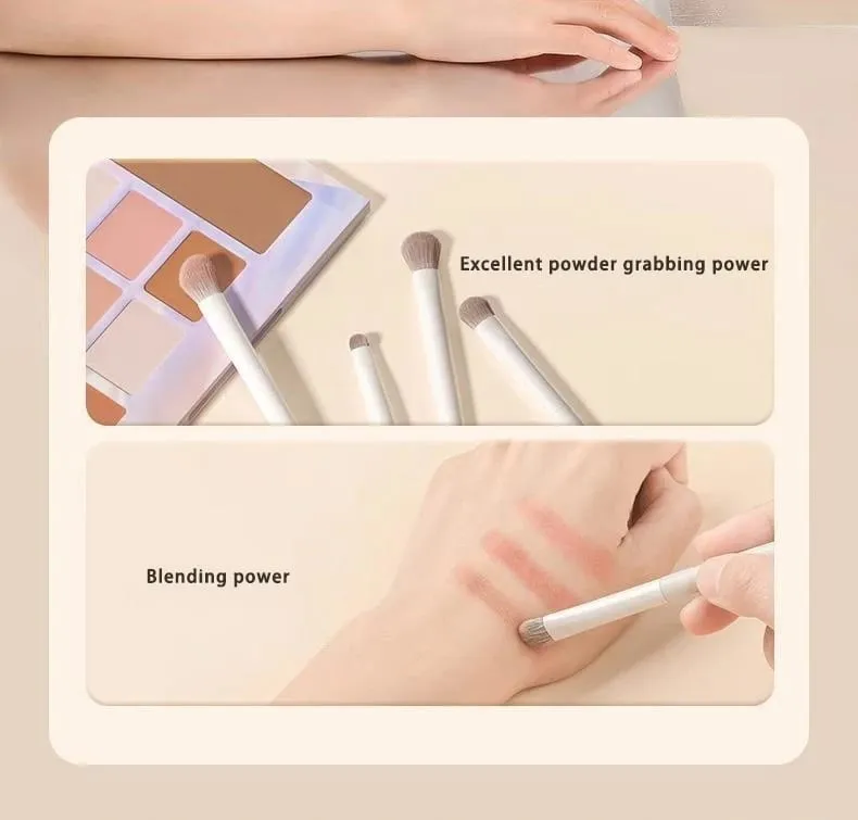 Set di pennelli per trucco occhi morbidi per principianti 12 pezzi Kit di pennelli per sfumare ombretti Setole sintetiche vegane Portatili per studenti — image 6