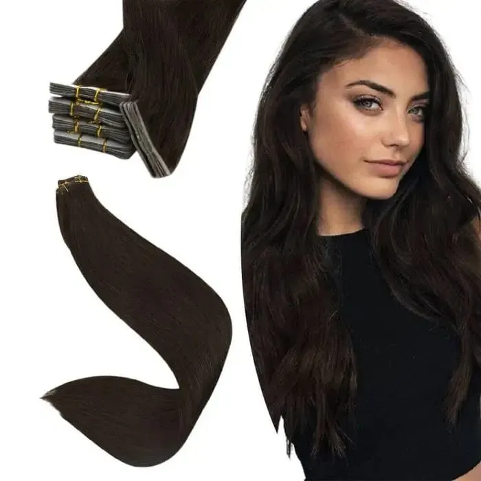 [12 Months] Invisible Seamless Injection Tape Hair Extensions Virgin Hair Whitest Blonde 10A Quality Long Uselife