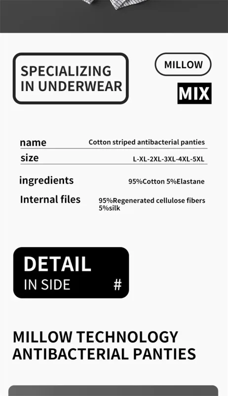 MiiOW 3Pcs Cotton Men's Boxer Underwear AAA Antibacterial Man Boxershorts Seamless Striped Men Underpants Boxer Male Boxer Short — image 9