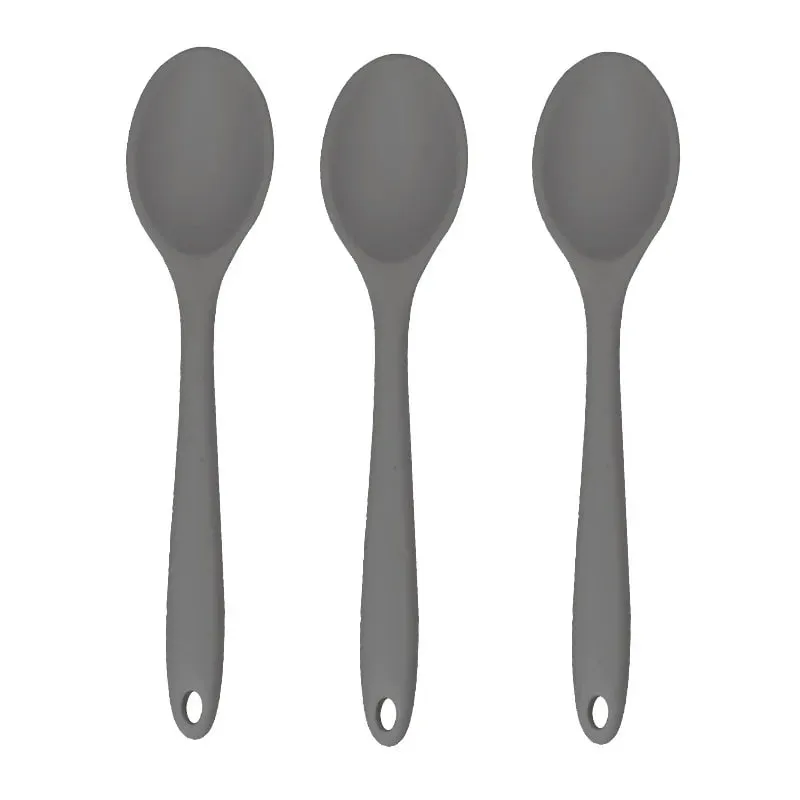 3pcs Silicone Spoon Mixing Soup Spoons Kitchen Mixing Ladle Cooking Utensils Kitchenware Tool for Stirring and Serving — image 12