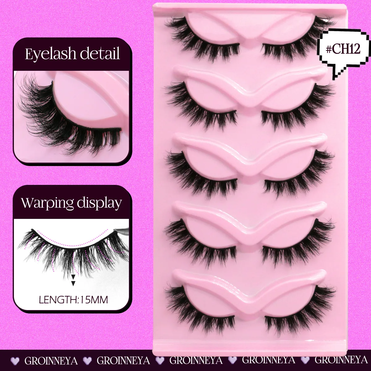 Cat Eye Lashes Look Natural Soft Faux Mink Eyelashes Long Winged End Eye Elongated Eye Tail Eyelashes Extension Makeup — image 5