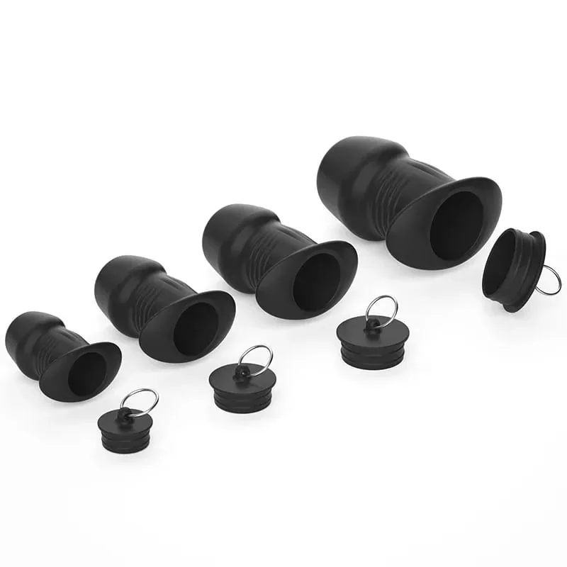 Hollow Silicone Anal Bead Butt Plug Anus Dilator Tunnel Expansion Enema Prostate Massage Sex Toys for Women Men Masturbation — image 2
