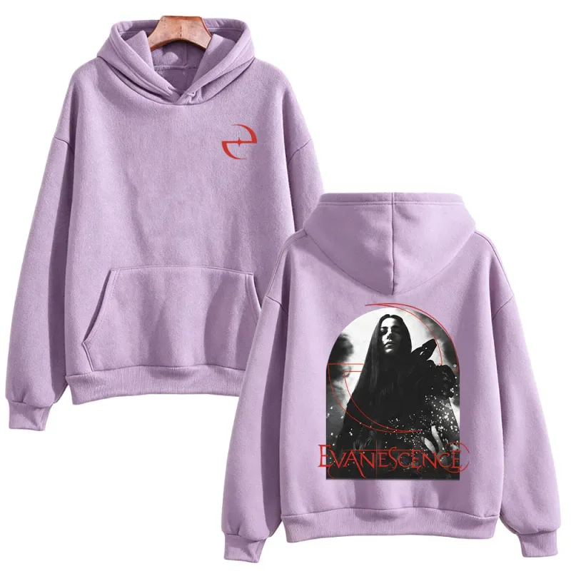 Sanctuary Logo Hoodie Evanescence Rock Band Pullovers Fashion Unisex High Street Sweatshirts Casual Long Sleeve Loose Streetwear