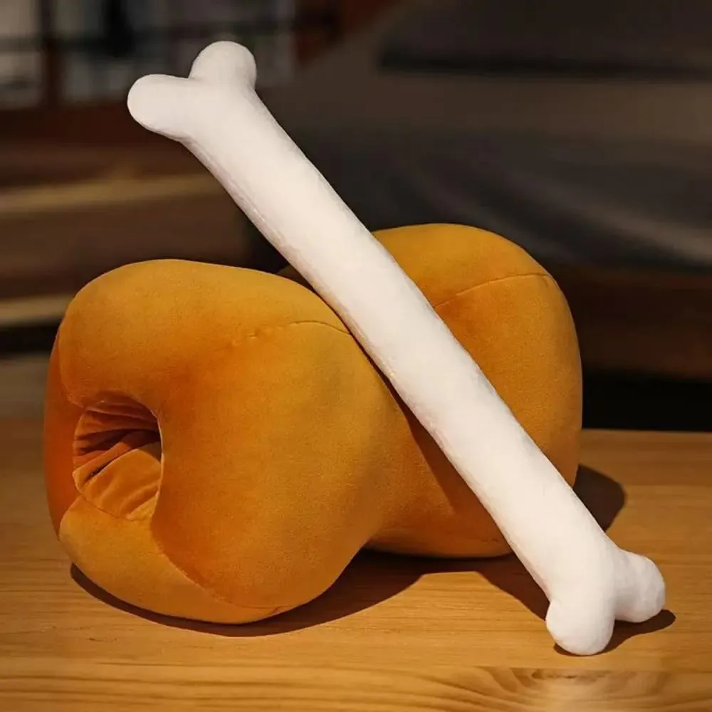Novinka 42cm Simulační polštář Maso Bone Měkký omyvatelný polštář Hypoalergenní kreslený design Polštář pro dvojí použití Polštář na pohovku — image 3