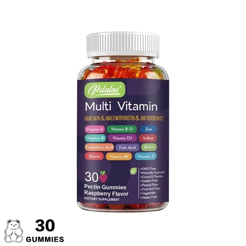 Gummies multivitaminées – Pour fournir de l’énergie à la peau, aux cheveux et aux ongles, pour soutenir la santé globale du système immunitaire