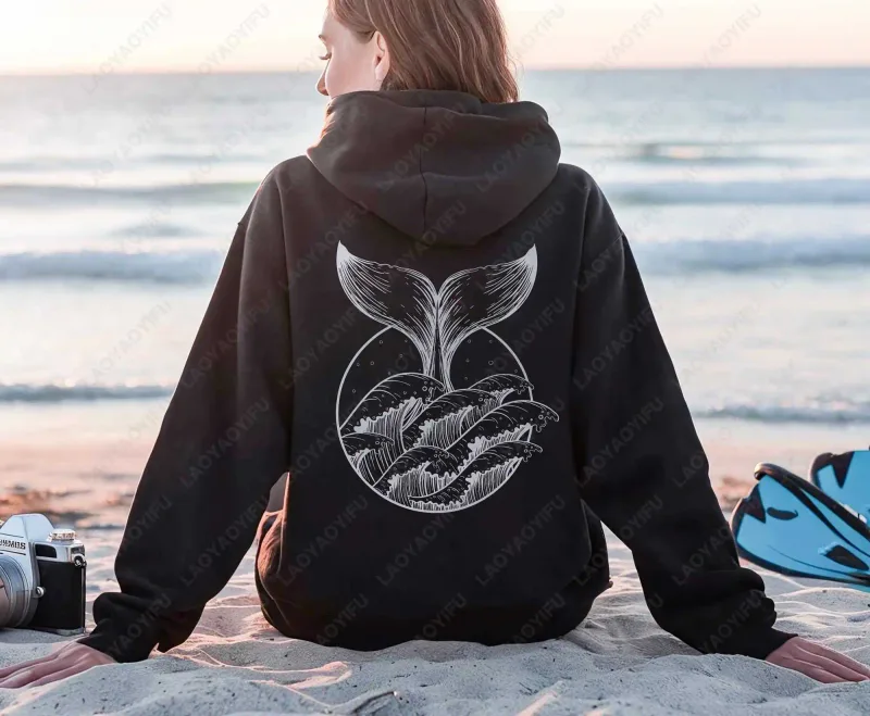 Whale Fish Sea Life Hoodie Pullover for Ocean Lovers Men Women Gift Diving Coconut Beachy Girl Autumn Fashion Sweatshirt Gifts — image 11