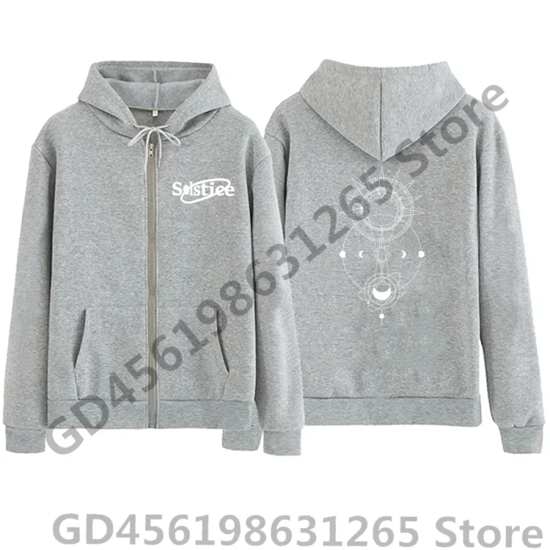 New TV Series คาธ The Eclipse First Khaotung Cosplay Black Hoodie Cool Zipper Sweatshirt Winter Warm Pullover Lovers Costume Top