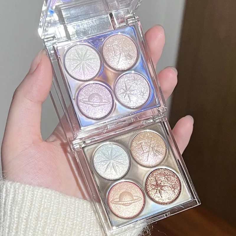 Pearlescent Fine Glitter Highlighter Eyeshadow Palette Diamond Sequins Lying Silkworm Eye Shadow Waterproof Lasting Eyes Makeup — image 5