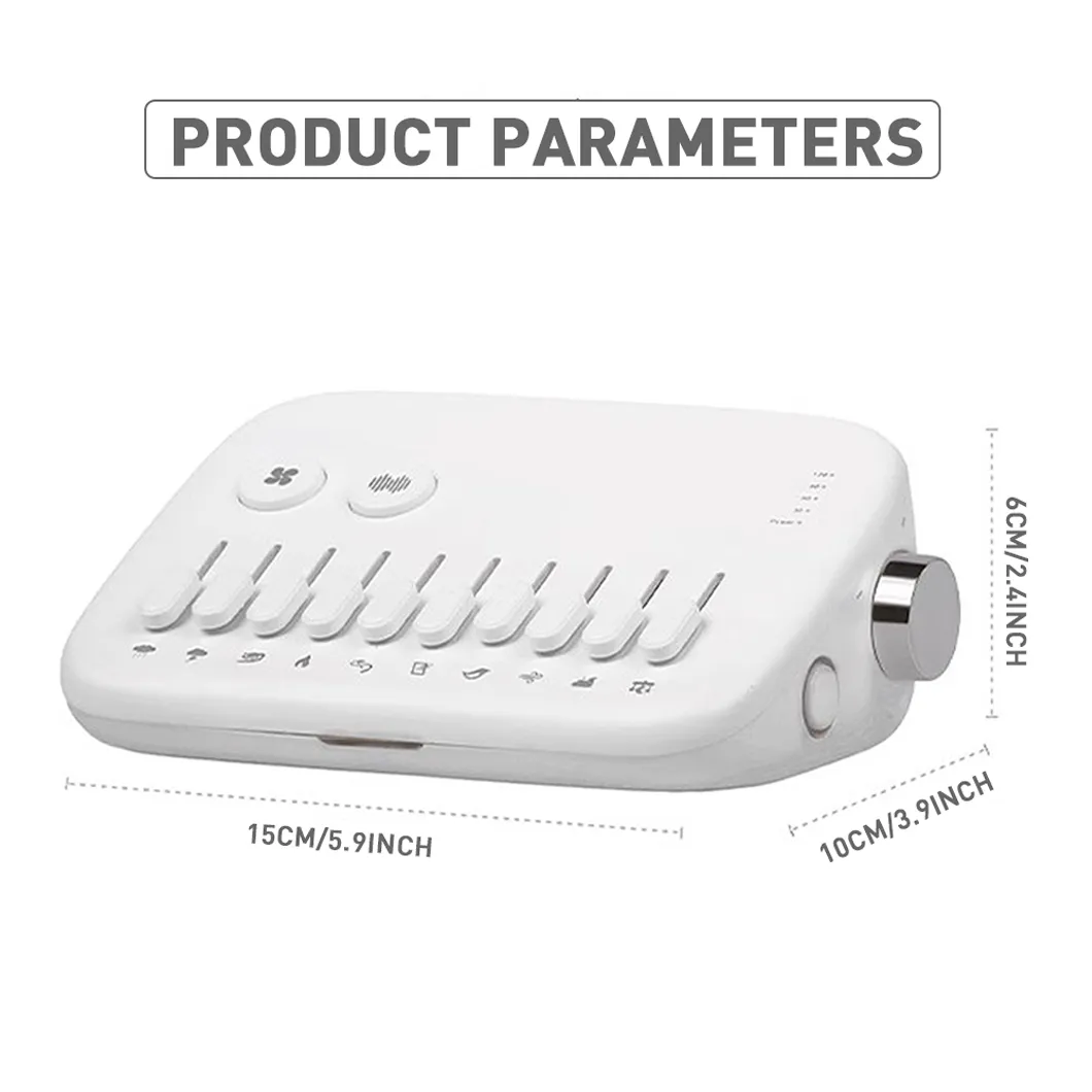 1 stk Mini Sleep Sound Machine 10 beroligende naturlyde Bærbar Mini Sleep Sound Machine Noise Cancelling — image 6