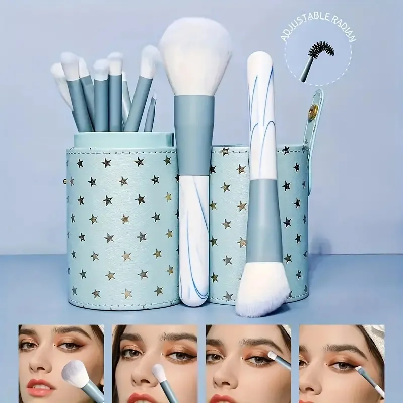 12 st Professionell Makeup Borste Set Premium Synthetic Foundation Concealer Powder Ögonskugga Blush Borstar Hygieniska skönhetsverktyg — image 5