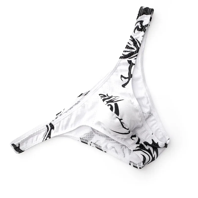 Men's Sexy Underwear Briefs Jockstrap Penis Pouch Male Slips Sissy Panties Mesh Breathable Low Rise Men Bikini Briefs Cuecas