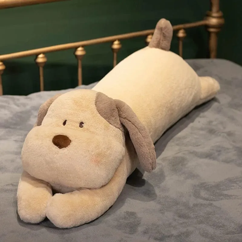 90CM Huge Soft Body Long Dog Plush Pillow Stuffed Animal Home Decoration Sofa Room Cushion Toys