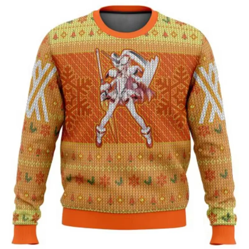 Anime One Piece Luffy boże narodzenie brzydki sweter 3D bluza topy jesienno-zimowa Cosplay święty mikołaj swetry swetry prezent