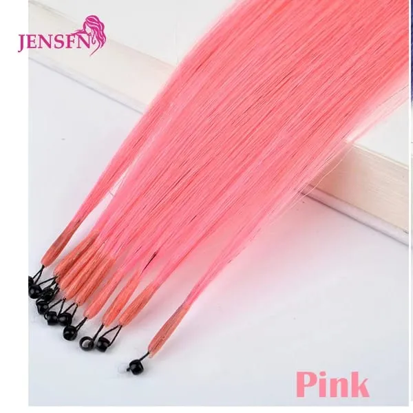 8D Natural Hair Extensions Human Hair 10pcs 0.5g/s Micro Ring 18Inch Micro Link Hair Loop Extension For Women variety of color — image 20