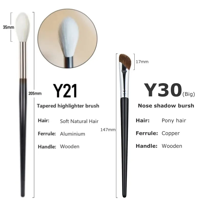 Tapered Highlighter Makeup Brushes Natural Goat Hair High Quality Face Blender Contour Make Up Brush Tools — image 17