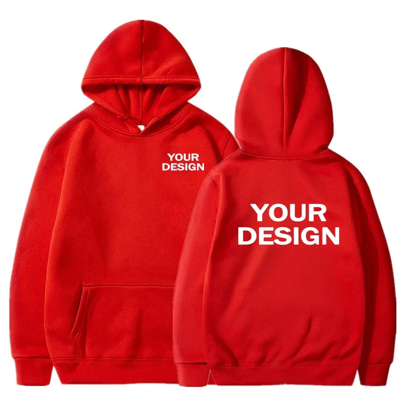 Sweat à capuche à manches longues pour hommes et femmes, imprimé personnalisé, ample, tenue décontracté, couleur unie, personnalité, Streetwear — image 15