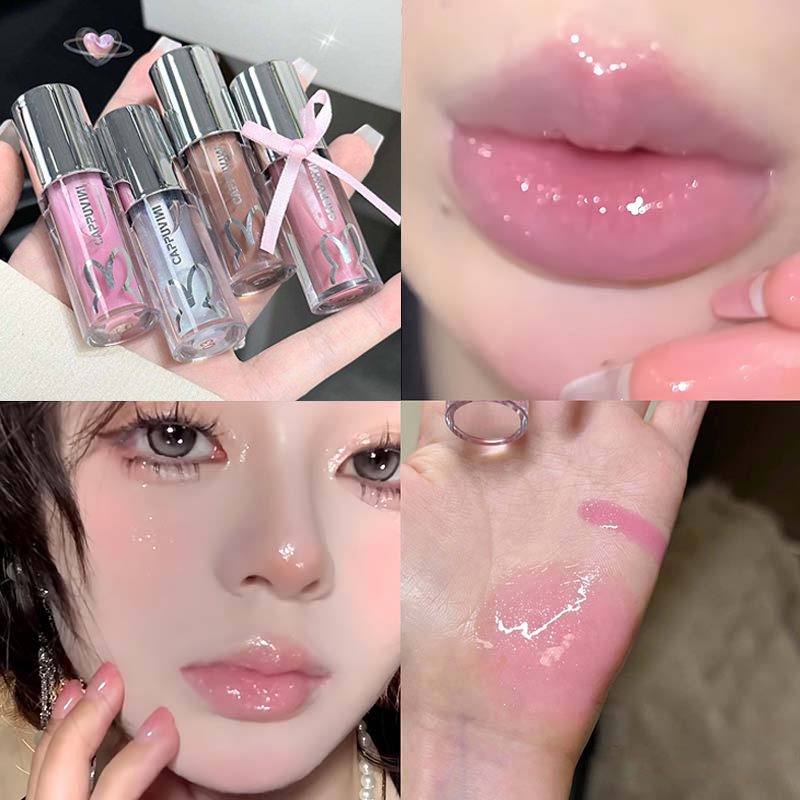 Brown Glitter Lip Glaze Lasting Shimmer Mirror Water Lip Gloss Waterproof Jelly Plumping Lipstick Make Up Moisturizing Lip Tint — image 5