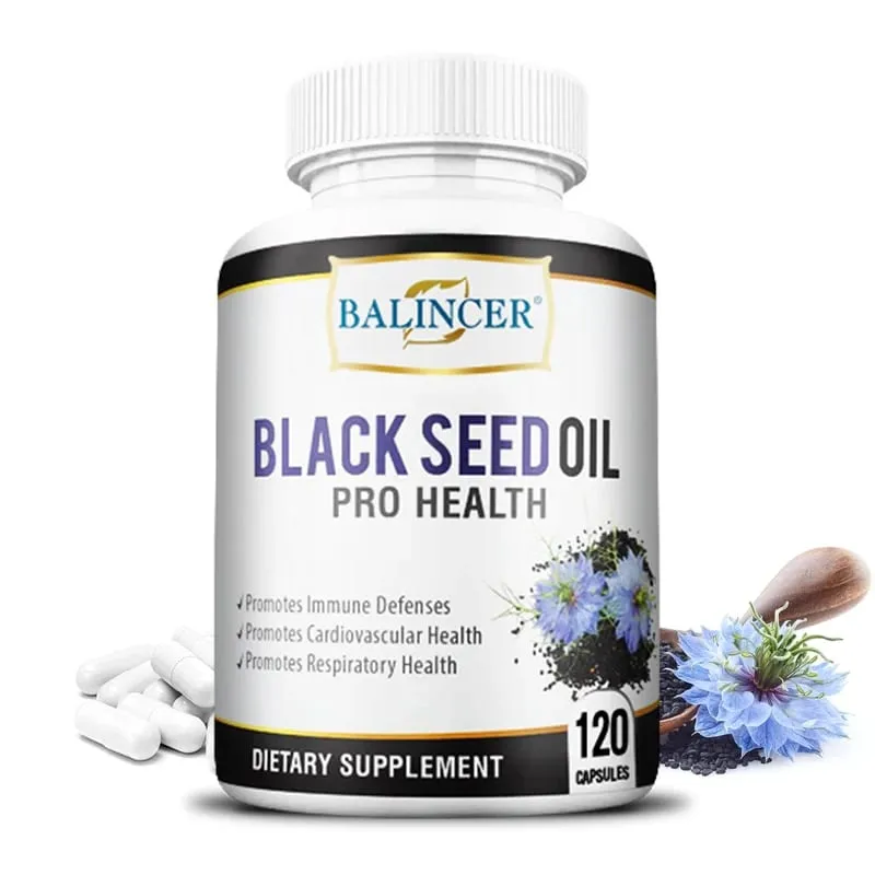 Black Cumin Seed Oil Capsules - Promotes Immunity Digestion Respiratory Health Skin and Hair Health Non-GMO — image 1