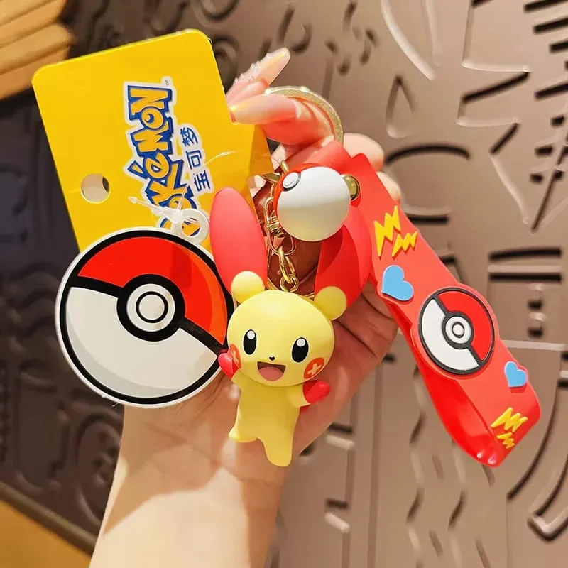 Pokemon Anime Figures Pikachu Gengar Meowth Keychain Car Key School Bags Backpack Decoration Desktop Decoration Toy Gift — image 9