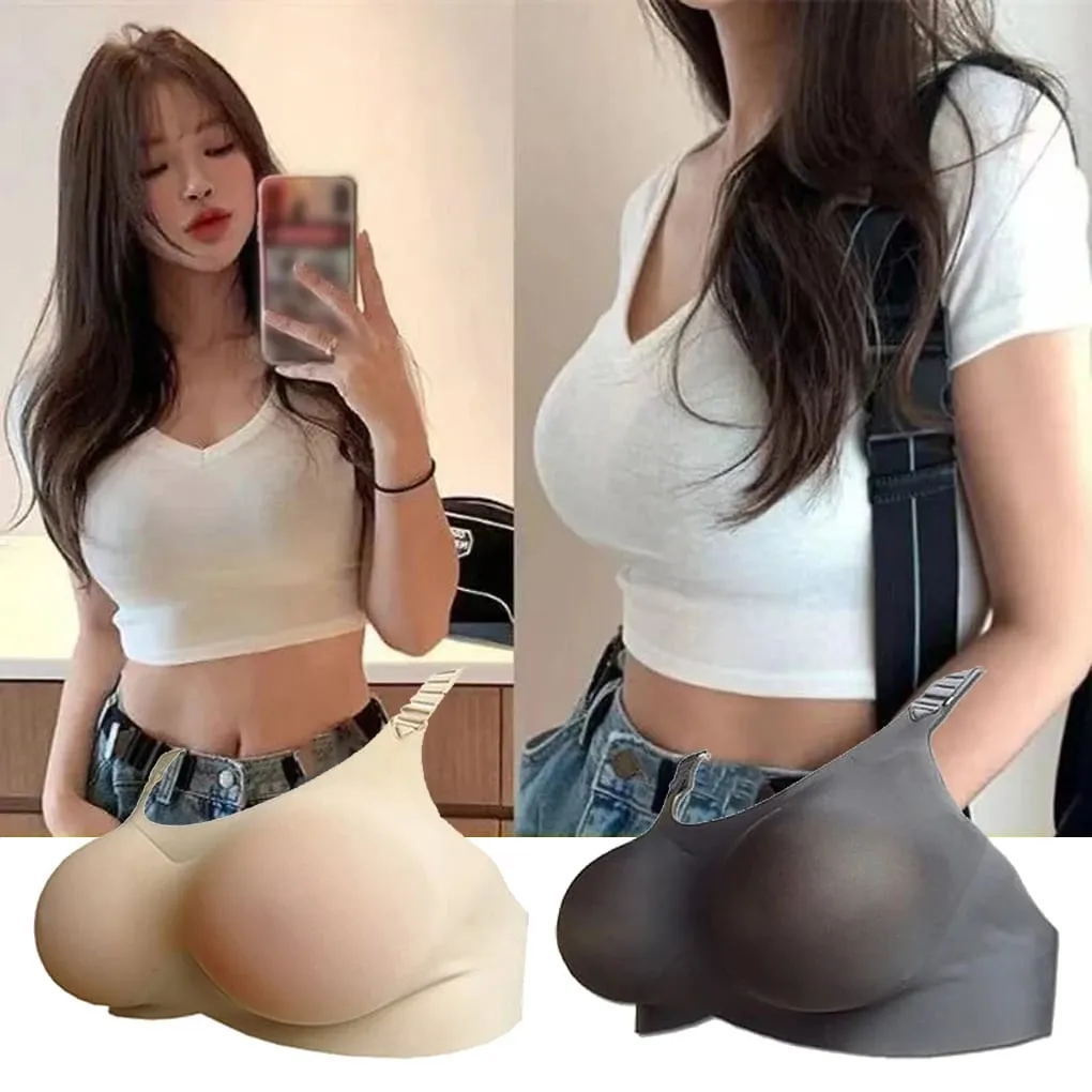 Breast Forms Lightweight Fake Boobs lifelike Prosthesis Bra 500-1400g Skin Friendly A-D Cup Bra novelty Costume — image 1