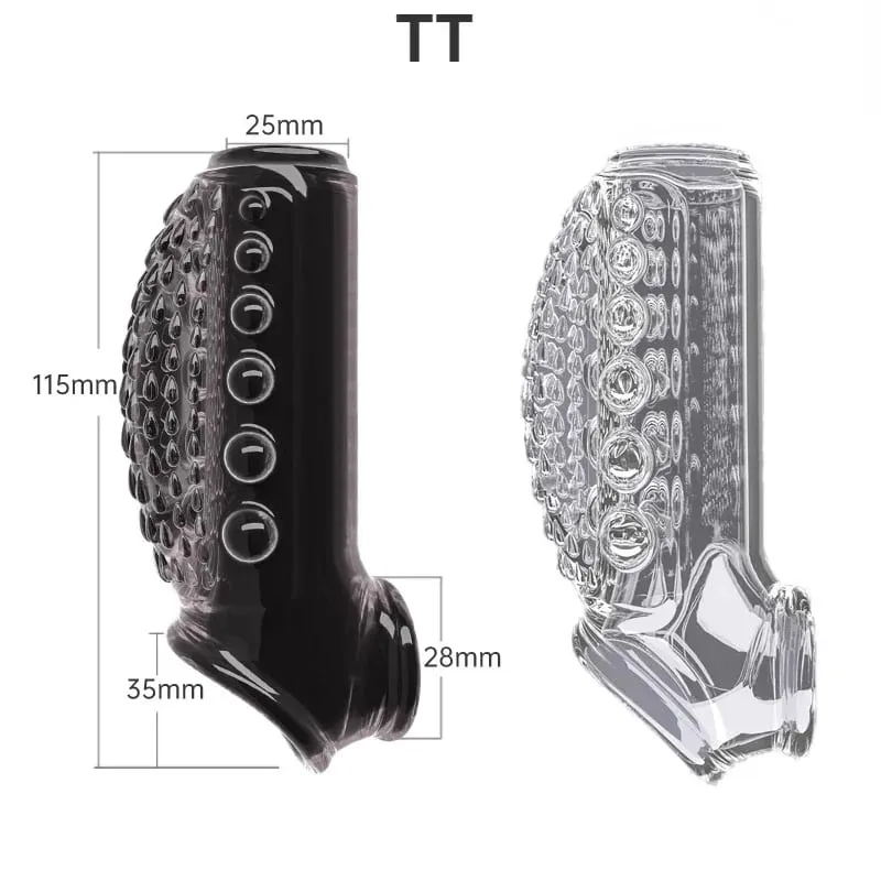 Penis Enlargement Sleeve Thickened Cock Ring Penis Extended Delay Time Sex Toys Lock Semen Adult Sex Products Penis Extension — image 3