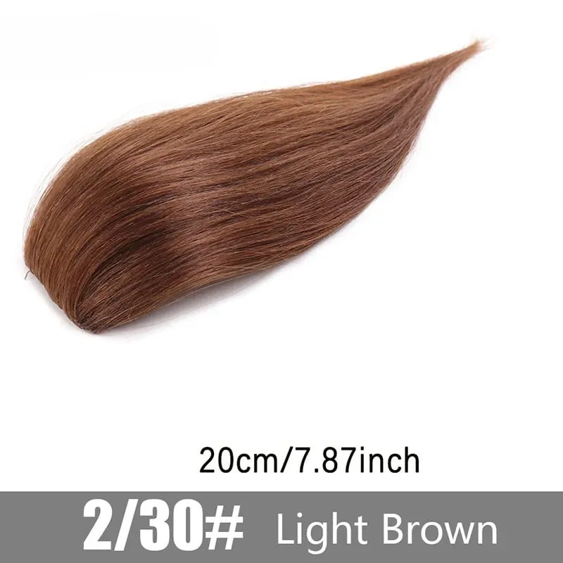 Peruca almofada sintética peça de cabelo 20cm 30cm dois cartões almofada de uma peça raiz de cabelo aumentar quantidade extensões de cabelo