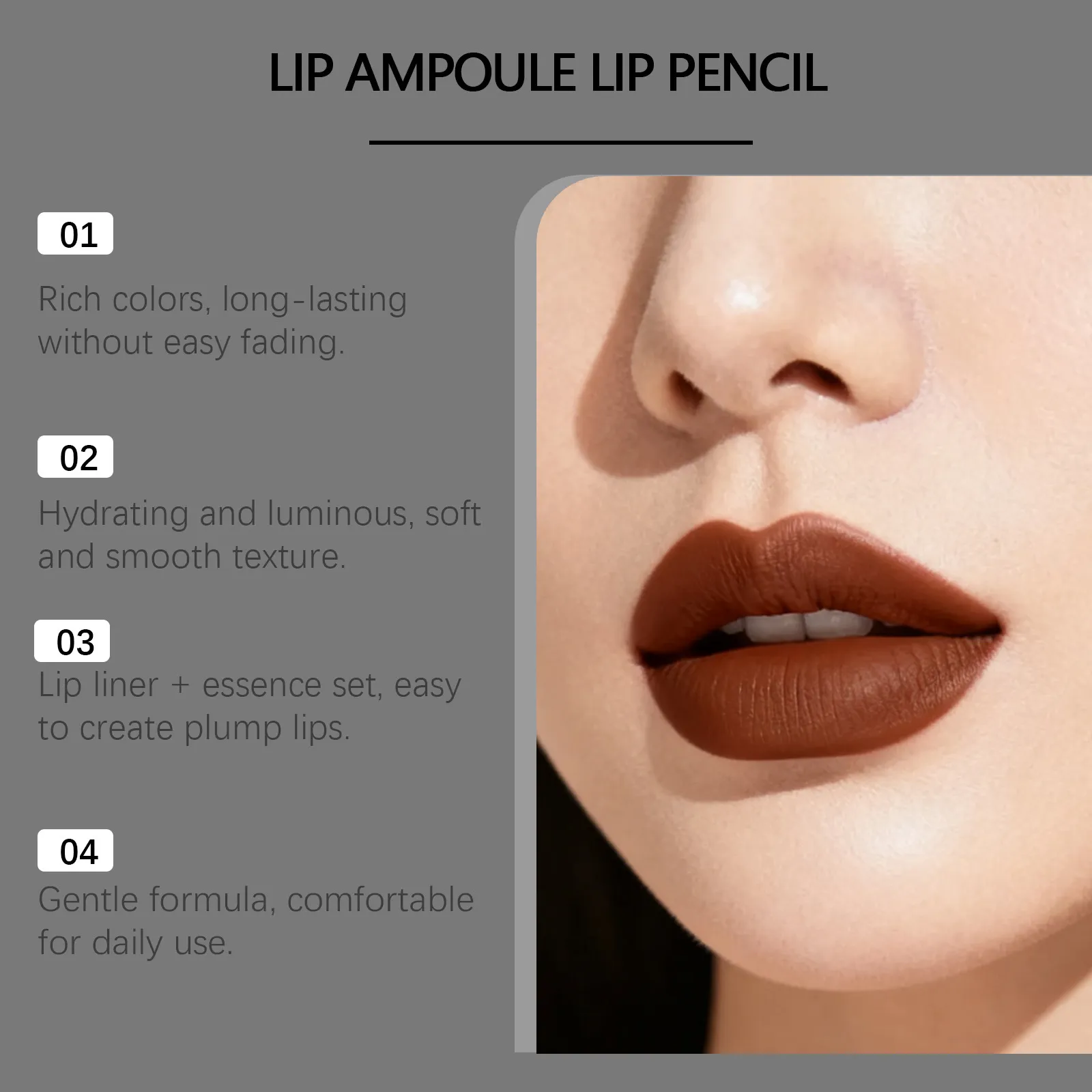 Waterproof Matte Lipliner Pencil Set Long Lasting Non Drying Perfec Lining Filling Lips Moisturizing Plump Lip Color Lip Care — image 5